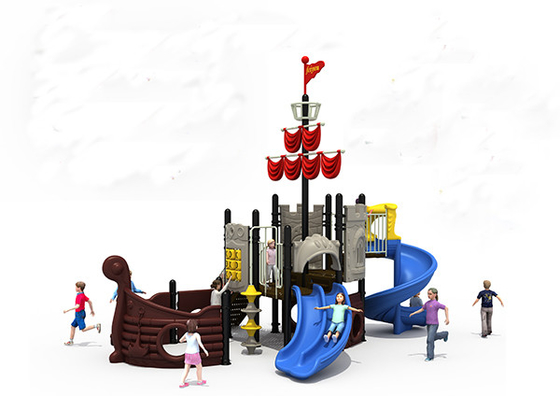 Eğlence Parkı için Çift Şeritli Slide Çocuk Plastik Oyun Ekipmanları AntiUV