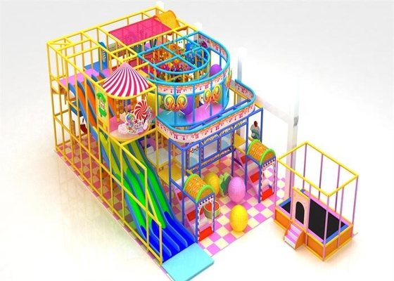 Candy Temalı Oyun Grupları Gökkuşağı Kaydıraklı Lunapark Ekipmanları
